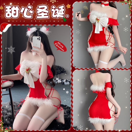 清纯可爱 - 甜美礼物绑带圣诞套装