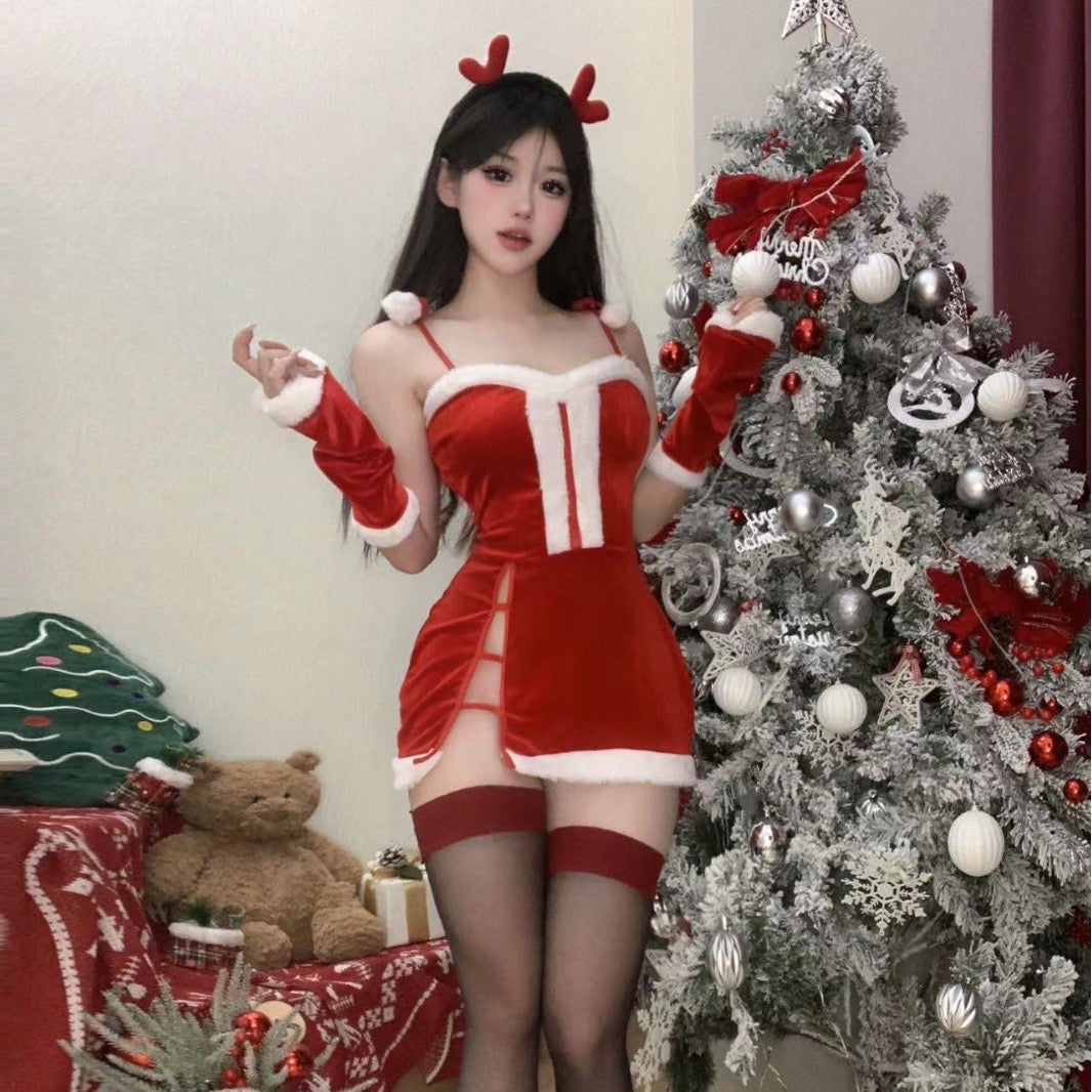 Sweet Surrender - Spliced Color-Block Sassy Christmas Set