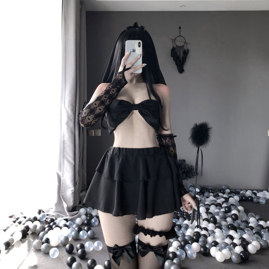 性感尤物 - 奶油丝纯欲新娘套装(黑化版)